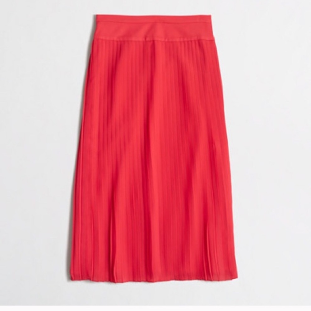 J.Crew Pink Pleated Midi Skirt 10